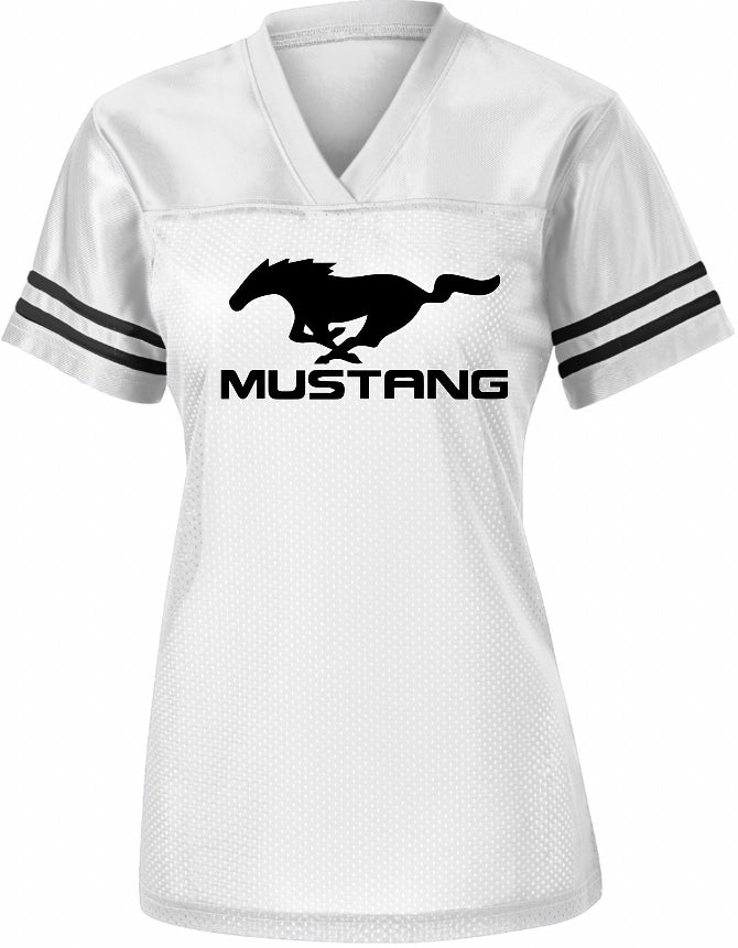 Ladies Ford Mustang replica football jersey