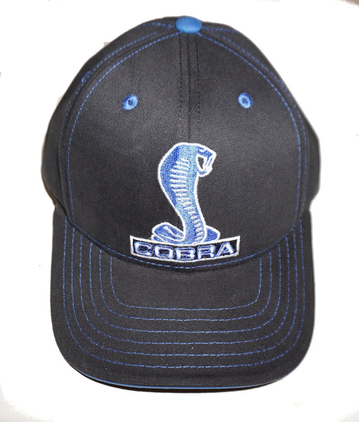 Ford Cobra black hat with embroidered logo – The Mustang Trailer
