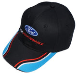 Ford performance hat with multi stripe brim