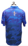 Ford Mustang sublimated 3-button polo shirt