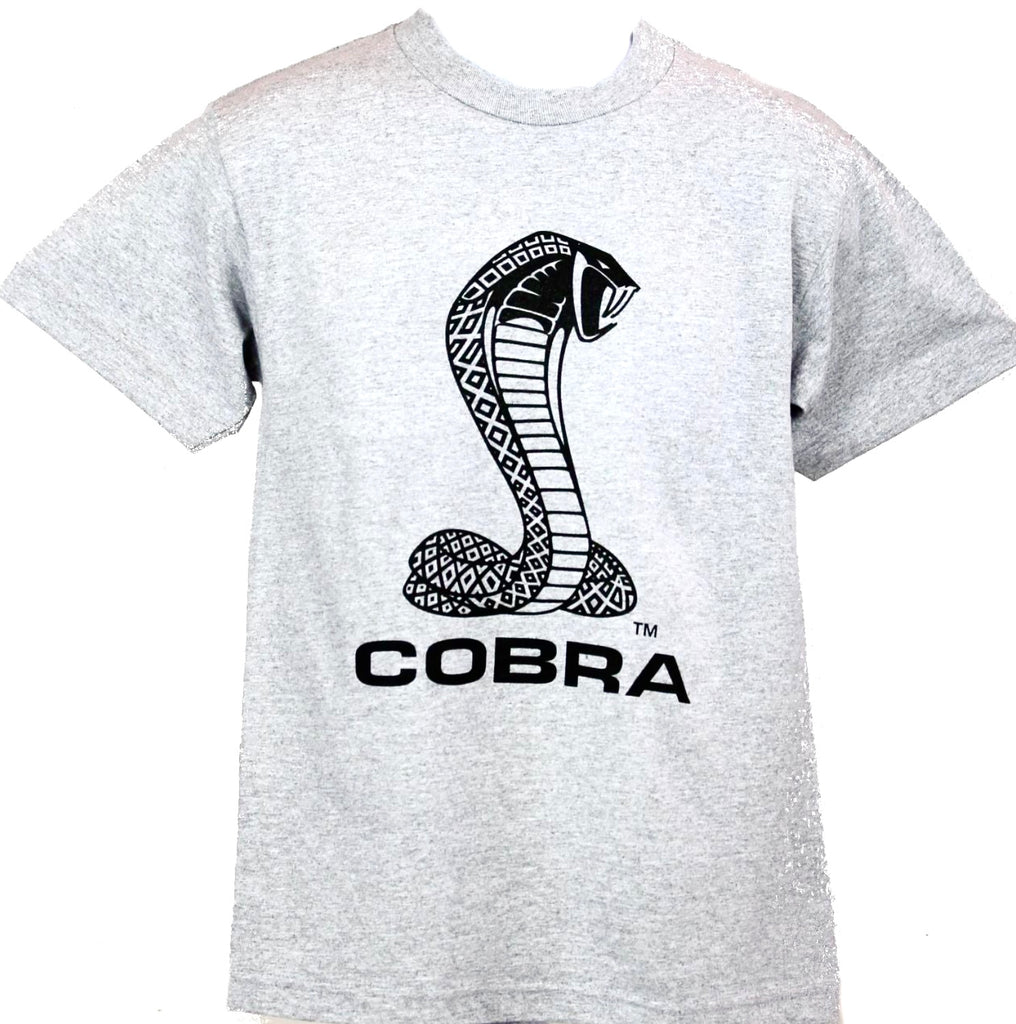 Official Ford Mustang Shelby Cobra Snake Logo T-Shirt - Black Cotton Tee