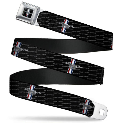 Ford mustang tri bar belt with repeat text