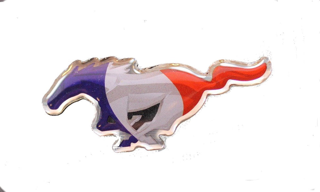 Ford Mustang red, white, and blue custom pin