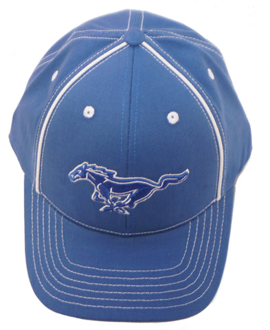 Ford Mustang royal blue hat with running horse logo