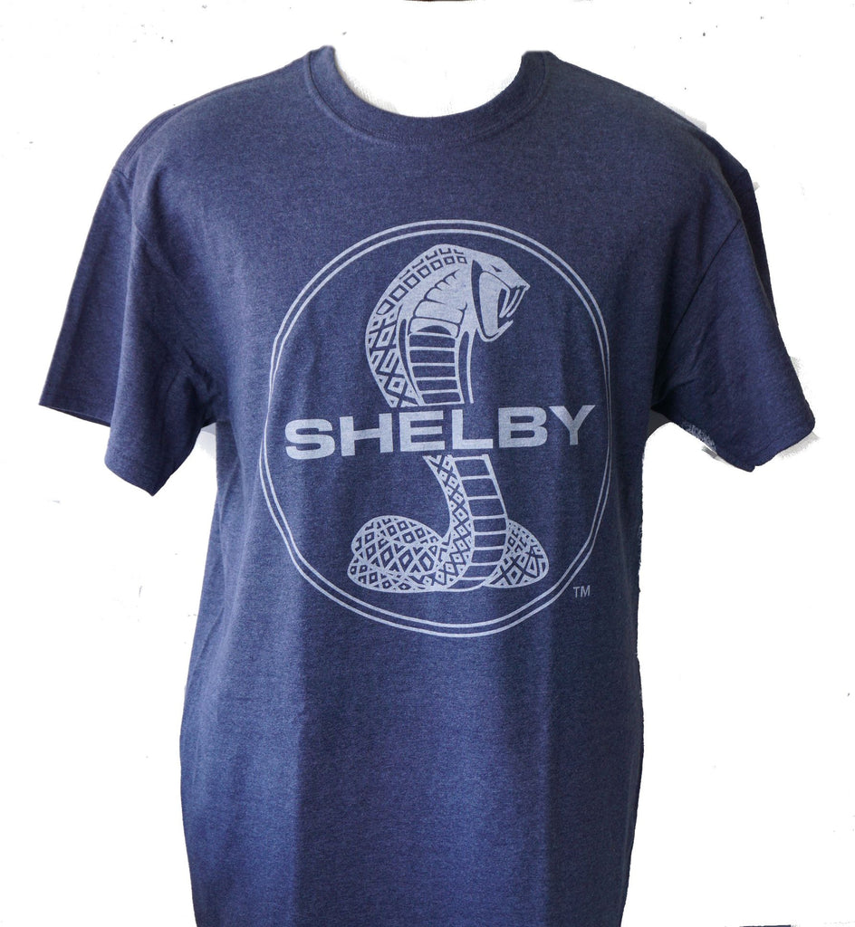 Shelby circle logo t shirt in blue-grey heather