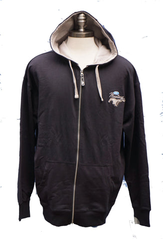 Ford Mustang zip up multi logo embroidered hoodie