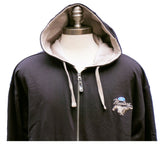 Ford Mustang zip up multi logo embroidered hoodie