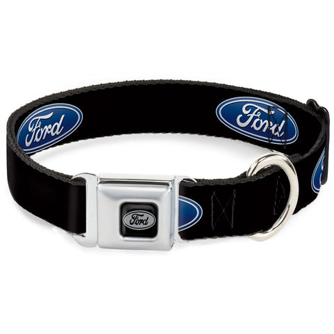 Ford dog collar in black in 4 sizes