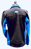 Mustang black with blue soft shell jacket