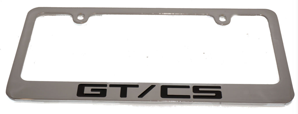 Ford Mustang GT/CS license plate frame in chrome.
