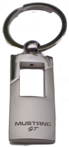 Ford mustang GT rectangle keychain (script logo)