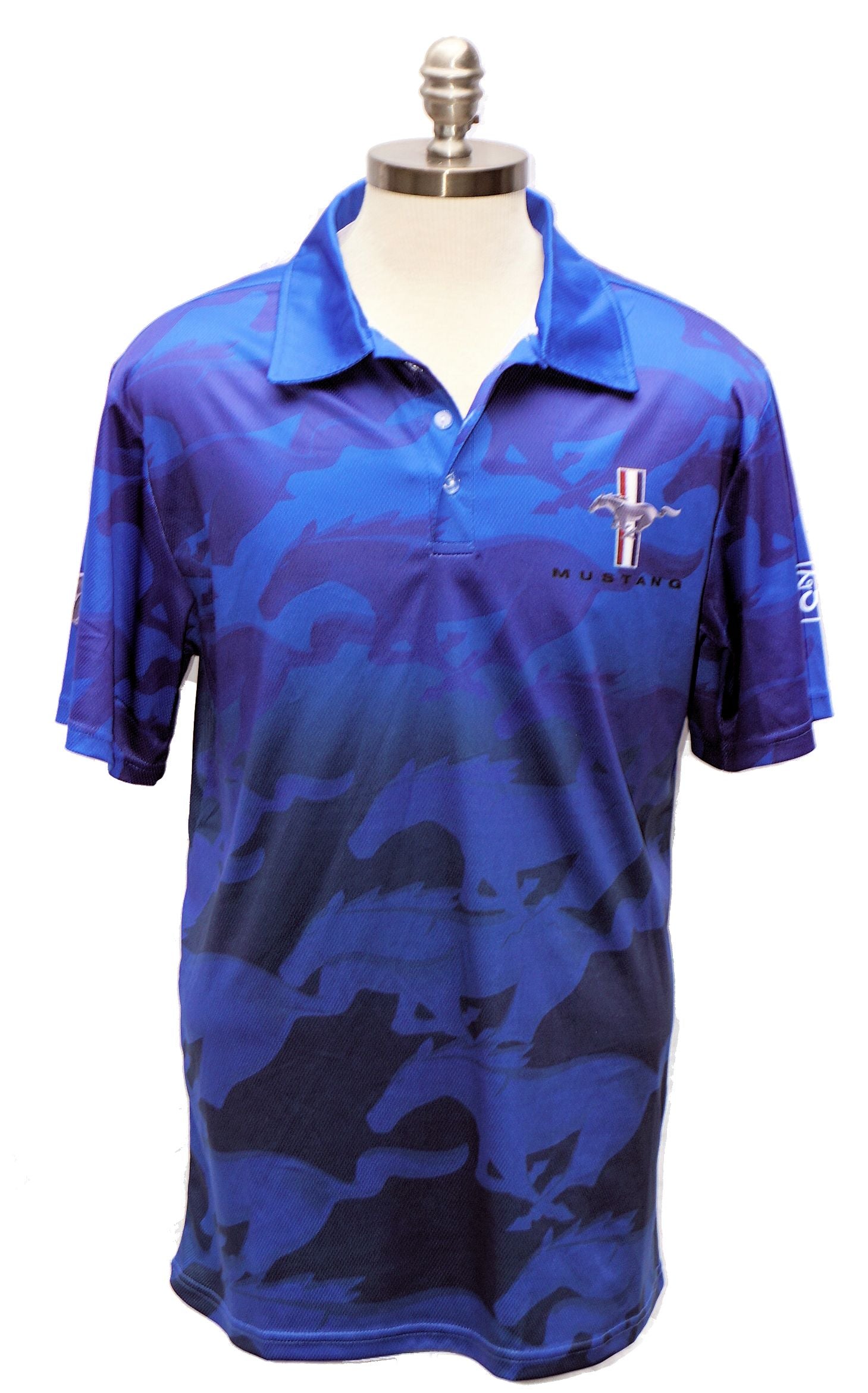 Ford Mustang sublimated 3-button polo shirt – The Mustang Trailer