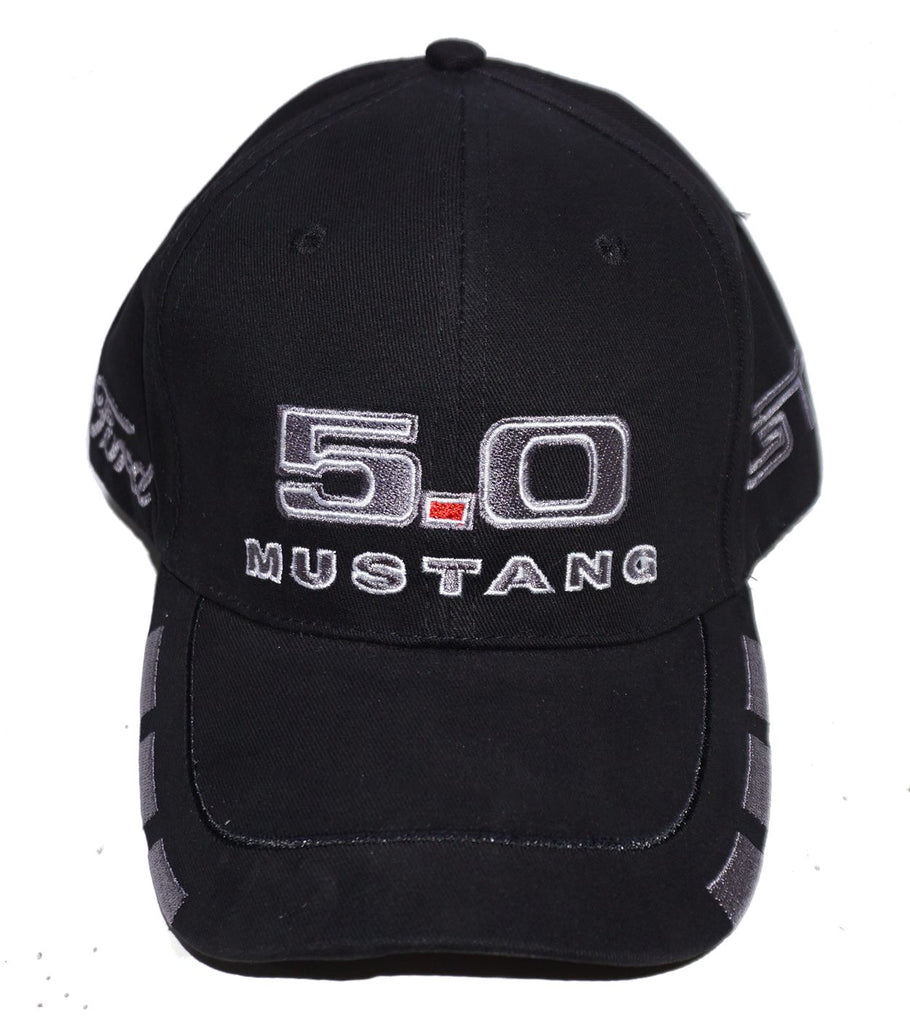 5.0 Mustang Hat black with grey trim on brim – The Mustang Trailer