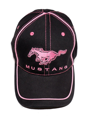 Mustang ladies black and pink hat