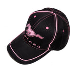 Mustang ladies black and pink hat
