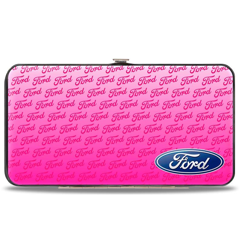 Ford ladies hinged clutch in pink