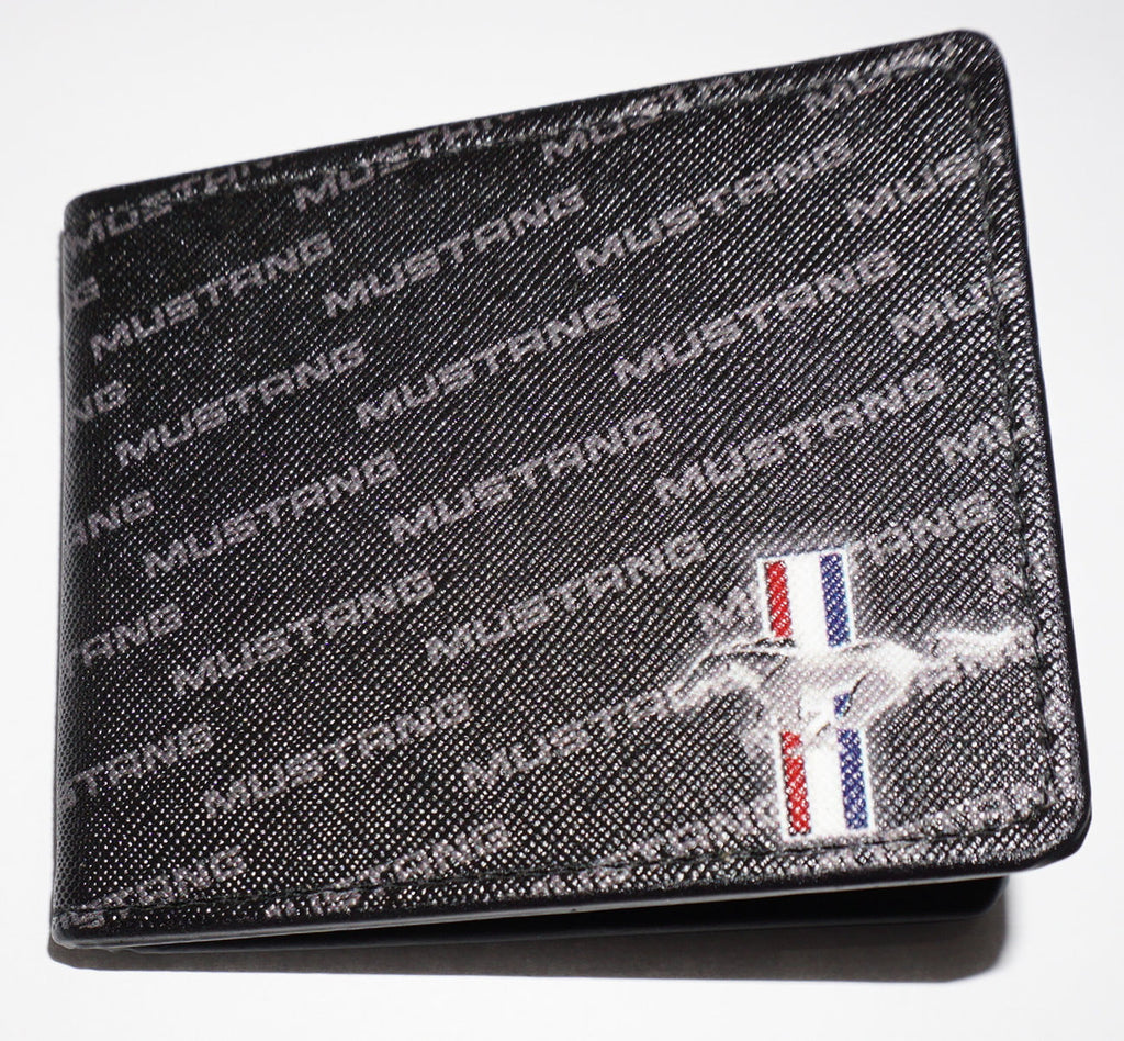 Ford Mustang Wallets (repeat logo) Saffiano Leather
