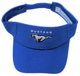Ford Mustang visor in royal blue with mesh overlay
