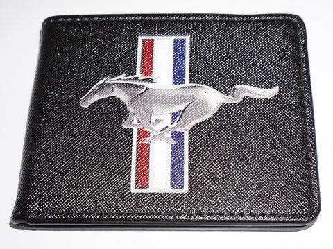 Ford Mustang tribar wallets Saffiano leather