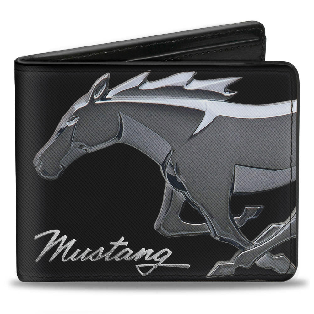 Ford mustang textured Saffiano leather wallet with horse head logo