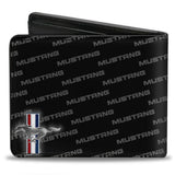 Ford mustang textured Saffiano leather wallet with tri bar repeat logo