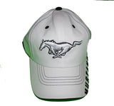 Ford Mustang white hat with white horse