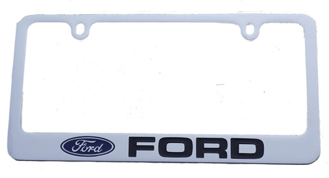 Ford license plate frame in chrome