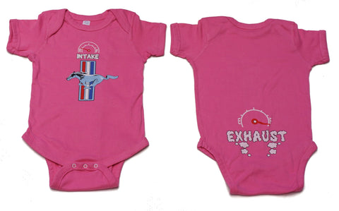 Ford Mustang infant onezie in pink