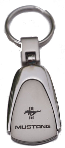 Ford mustang pony and bars teardrop style keychain