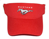 Ford Mustang visor in red with mesh overlay