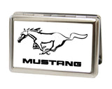 Silver running horse business card holder (Large Size)