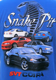 Ford Mustang SVT Cobra snake pit multi car shirt in medium blue